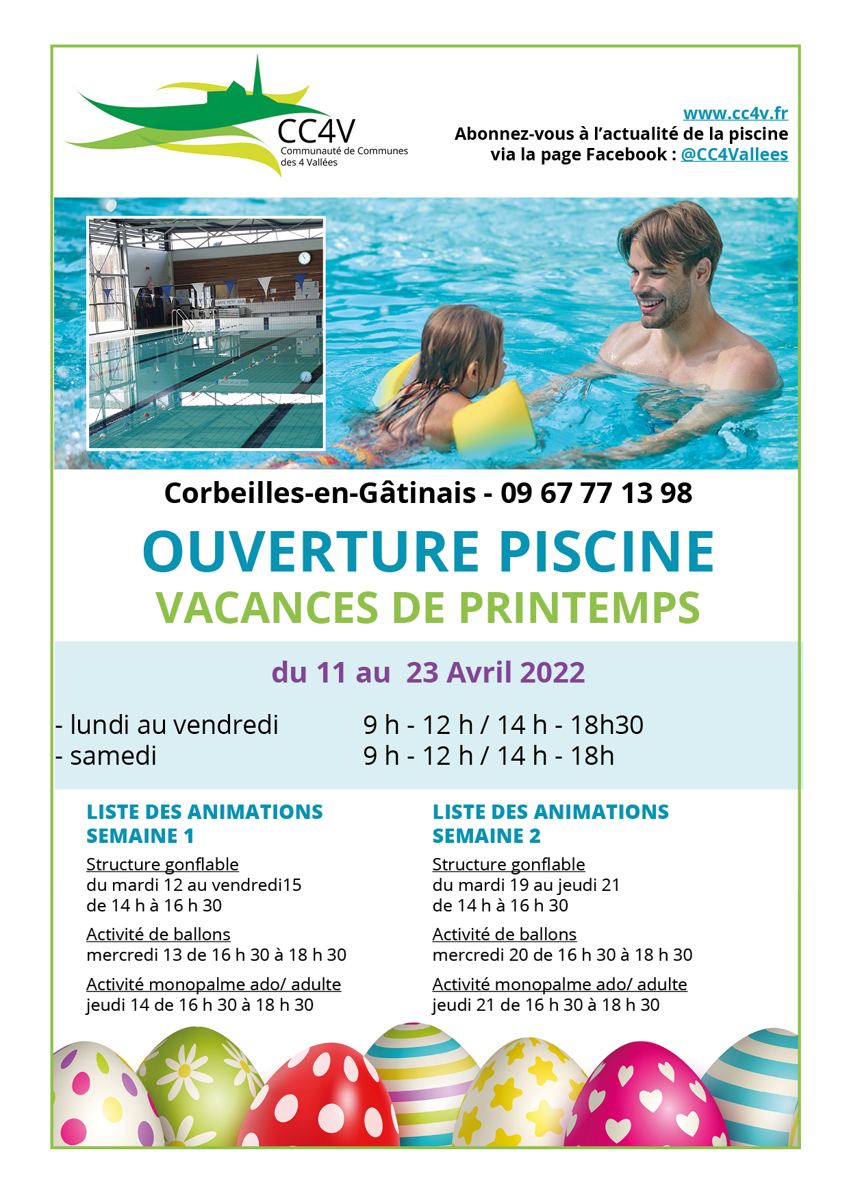 activit piscine avril