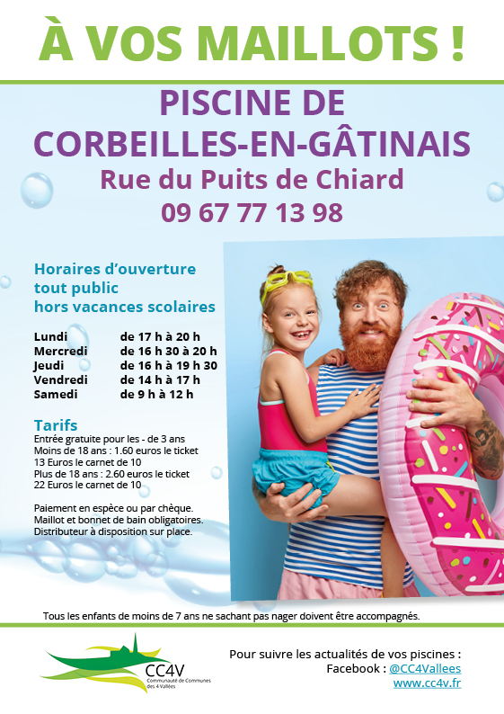 INFOS PISCINE CORBEILLES 2023